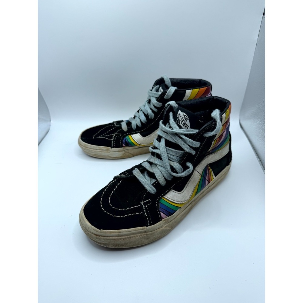 Vans Sk8-Hi Reissue Unisex M4/W5.5 Sneaker Black Refract Skateboarding Shoes